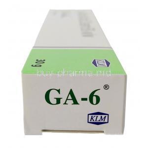 GA-6 Cream, Glycolic acid 6% w/w, Cream 30g, KLM Laboratories, Box side view