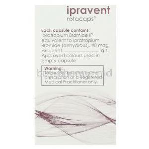 Ipravent,  Ipratropium Bromide Rotacaps Composition