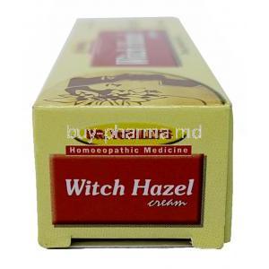 Witch Hazel Cream, Hamamelisvirginica, Calendula Officinalis Extract 1%,Cream 20g, Medisynth Chemicals, Box side view