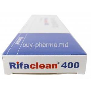 Rifaclean 400, Rifaximin 400 mg, Emcure Pharmaceuticals Ltd, Box side view