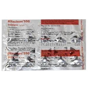 Rifaclean 550, Rifaximin 550 mg, Emcure Pharmaceuticals Ltd, Sheet information, Manufacturer