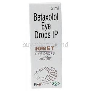Iobet Eye Drop, Betaxolol 0.5% w/v, Eye Drop 5mL, FDC Ltd, Box back view