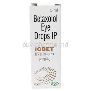 Iobet Eye Drop, Betaxolol 0.5% w/v, Eye Drop 5mL, FDC Ltd, Box front view
