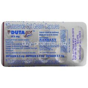 1545-Dutagen, Dutasteride 0,5mg, Soft capsule, Blisterpack information