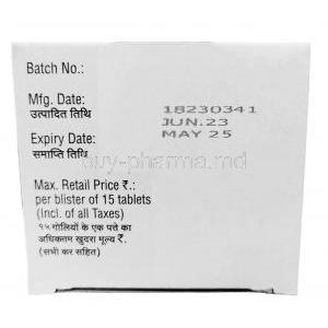 Ziten, Teneligliptin 20 mg, Glenmark Pharmaceuticals, Box information, Mfg date, Exp date