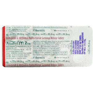 Amaryl M,  Metformin/ Glimepiride Packaging