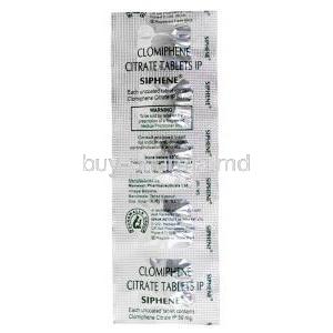 Siphene, Clomiphene 50 mg, Serum Institute Of India Ltd, Sheet information, Storage, Warning