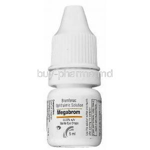 Megabrom, Generic Xibrom,  Bromfenac Sodium Eye Drops Bottle