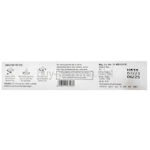 4 Quin Eye Ointment, Moxifloxacin 0.5% w/w, Eye Ointment 5g, Entod Pharmaceuticals Ltd, Box information