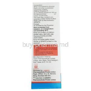 Omnicef O, Cefixime Oral Suspension for Paediatric, 100mg, 15g per 30ml, Aristo Box iformation, Doasge