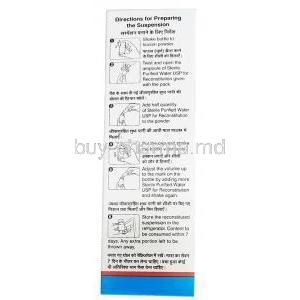 Omnicef O, Cefixime Oral Suspension for Paediatric, 100mg, 15g per 30ml, Box information, usage