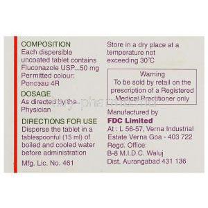 Zocon 50, Generic Diflucan,  Fluconazole Box Information