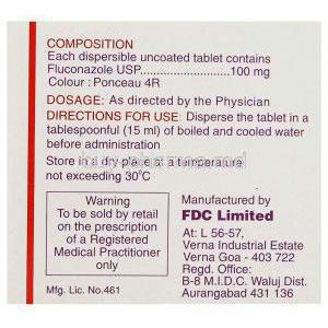 Zocon 100, Generic Diflucan,  Fluconazole Box Information