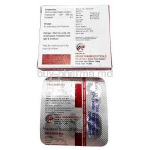 Prazisher, Praziquantel 600mg, Asher Pharmaceuticals, Box information, Blisterpack information