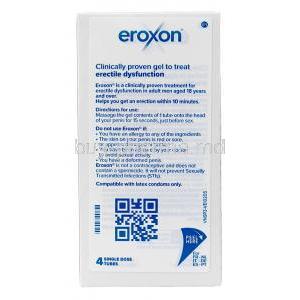 Eroxon Stim Gel, 4 tubes, Gel, Futura Medical, Box information, Direction for use