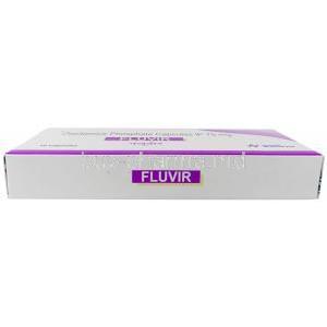 Fluvir, Oseltamivir 75 mg, Capsule, Hetero Drugs, Box bottom view