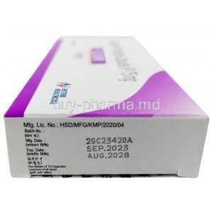 Fluvir, Oseltamivir 75 mg, Capsule, Hetero Drugs, Box information, Mfg date, Exp date