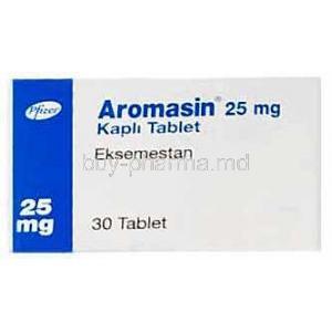 Aromasin, Exemestane 25mg, Pfizer(Turkey), Box front view