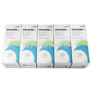 Dalman AQ Nasal Spray, Fluticasone propionate 0.05% ww, Nasal Spray 120MD, Drogsan Turkey, 5 Boxes