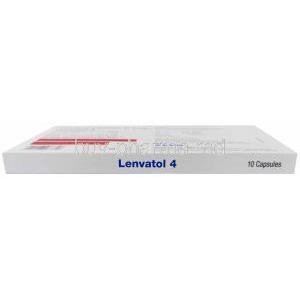 Lenvatol, Lenvatinib 4mg, Cipla Ltd, Box bottom view