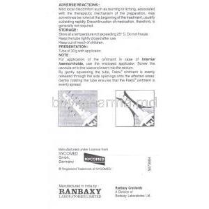 Faktu, Policresulen / Cinchocaine HCl information sheet 2