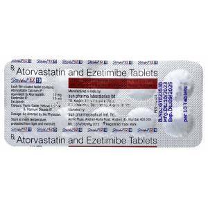 Storvas EZ, Atorvastatin 10 mg / Ezetimibe 10 mg, Sun Pharmaceutical Industries, Blisterpack information