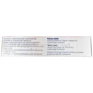 Voltaren Emulgel, Diclofenac 11.6mg/g, Gel 50g, GSK, Box information, Manufacturer