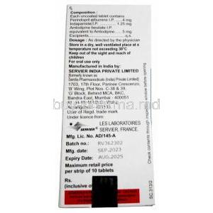 Triplixam,Perindopril 4mg/ Indapamide 1.25mg/ Amlodipine 5mg, Servier India, Box information