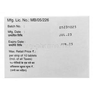Maclar 500, Clarithromycin 500mg, Glenmark, Box information, Mfg date, Exp date