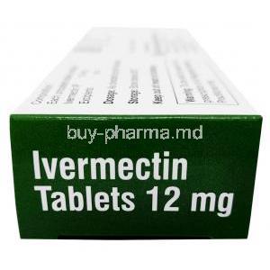 Ivermectin(Sava), Ivermectin 12mg 50 tabs, Sava Healthcare, Box Side view