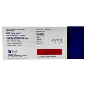 Lorvas SR, Indapamide 1.5mg, Torrent Pharma, Box information