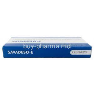Savadeso-E,Desogestrel 0.15 mg, Ethinyl Estradiol 0.03 mg, 21 tablets,Sava  Healthcare, Box bottom view-2