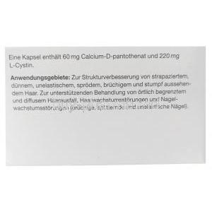 Pantogar, Thiamin nitrate 60mg/ Calcium D-Pantothenate 60mg/ Saccharomyces med.(Vigar-yeast) 100mg/ L-Cystine 20mg/ Keratin 20mg/ Para-aminobenzoic Acid 20mg, 90 capsules, MSD, Box information, Dosage