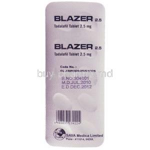 Blazer, Tadalafil 2.5 Mg Packaging