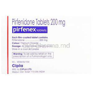 Pirfenex,  Pirfenidone Manufacturer Information