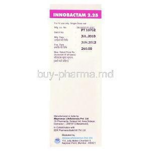 Innobactam Manufacturer Information