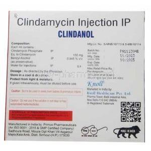 Clindanol Injection, Clindamycin