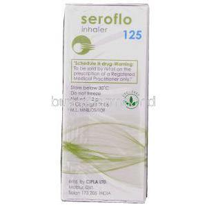 Seroflo, Generic  Advair,  Salmeterol 25 Mcg/ Fluticasone 125 Mcg Inhaler Manufacturer Information