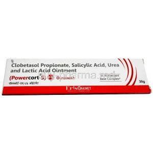 Powercort-S Ointment, Clobetasol/ Salicylic Acid/ Lactic Acid/ Urea