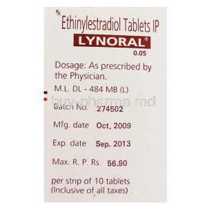 Lynoral box information