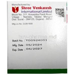 Clenbut 60,Clenbuterol 60mcg, Shree Venkatesh International, Box information