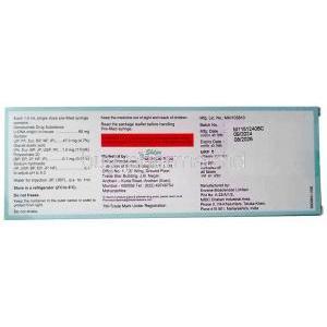 Denosta Injection, Denosumab 60 mg per mL, Injection 1mL,Shilpa Bioscience, Box information