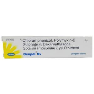 Ocupol DX Eye Ointment,Chloramphenicol/ Dexamethasone/ Polymyxin B
