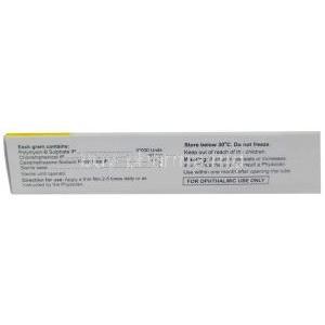 Ocupol DX Eye Ointment, Chloramphenicol 10mg/ Dexamethasone 1mg/ Polymyxin B 10000IU, Eye Ointment 5 g, Centaur Pharmaceuticals Pvt Ltd, Box information, Direction for use