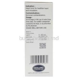 Tonicard Gold Drop, Homeopathic Medicine, Oral drop 30 mL, SBL Pvt., Ltd., Box information, Dosage