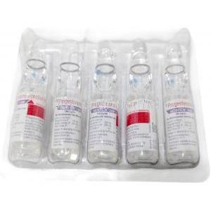 Susten Injection, Progesterone 100 mg per mL, Injection 1mL, Sun Pharmaceutical Industries, 5 ampoules