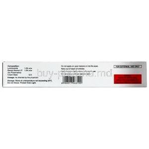 Luliskin Cream, Luliconazole 1% wv, Cream 30 g, Entod Pharmaceuticals Ltd, Box information