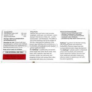 Sali Soap, Sulfur 10% ww, Salicylic Acid 3% ww, Soap 100 g, Entod Pharmaceuticals Ltd, Box information