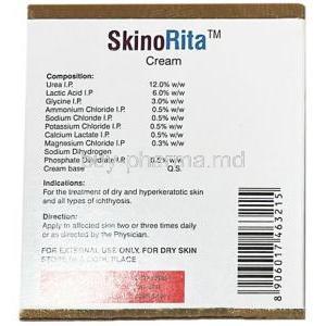 Skino Rita Cream, Cream 100 g, Entod Pharmaceuticals Ltd, Box information
