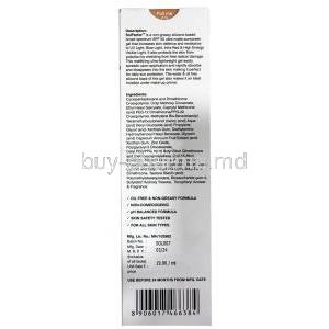 Solfactor Ultra Matte Silicone Sunscreen Gel, Gel 50 mL, Entod Pharmaceuticals Ltd, Box information